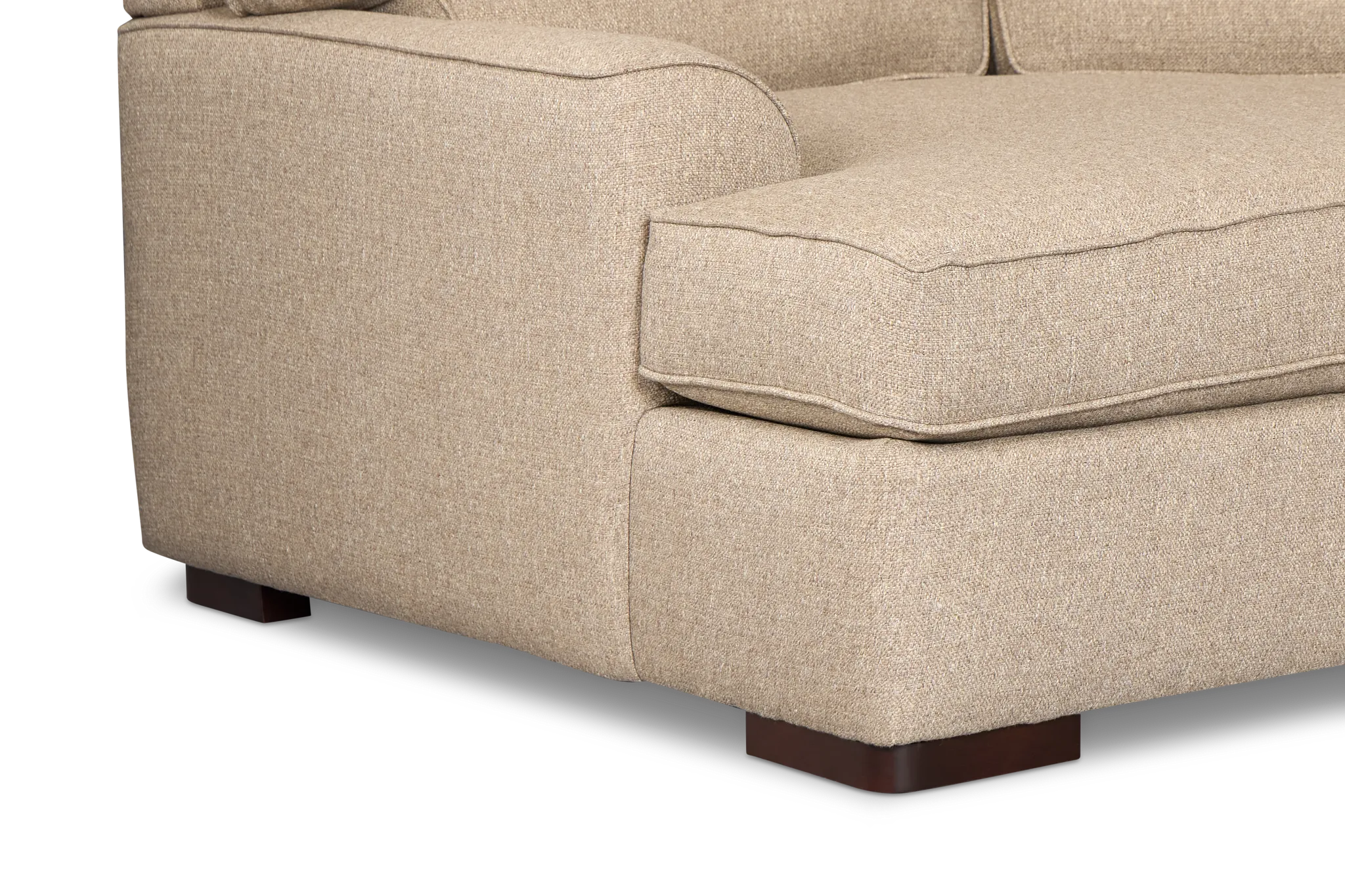 Sinclair Brown Fabric Right Chaise Cuddler Sectional
