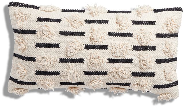 Gianni Ivory Lumbar Accent Pillow