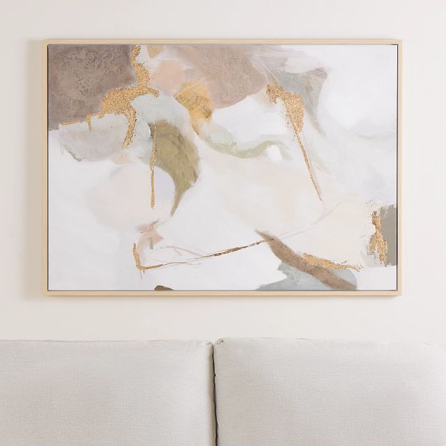 Stonie Ivory Canvas Wall Art
