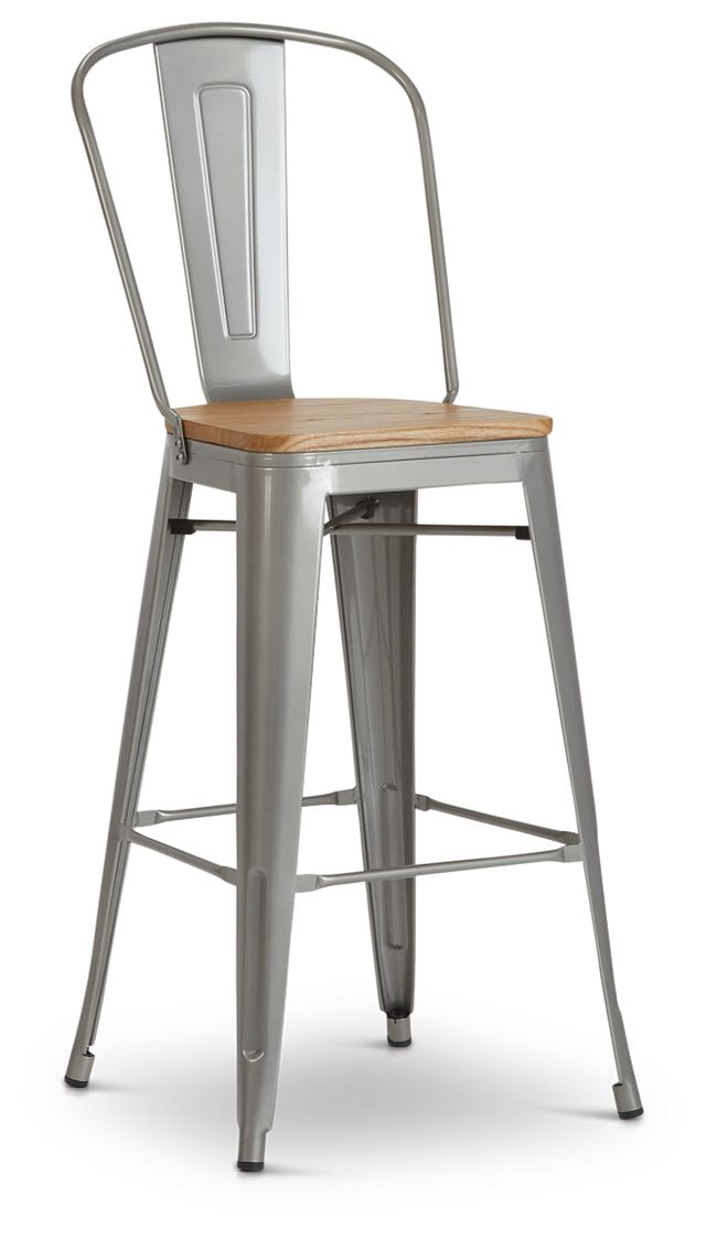 Huntley Light Tone 30" Wood Barstool