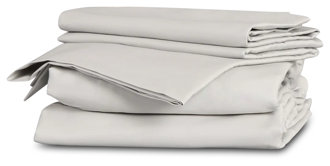 Rest & Renew Cotton Sateen Gray 300 Thread Sheet Set