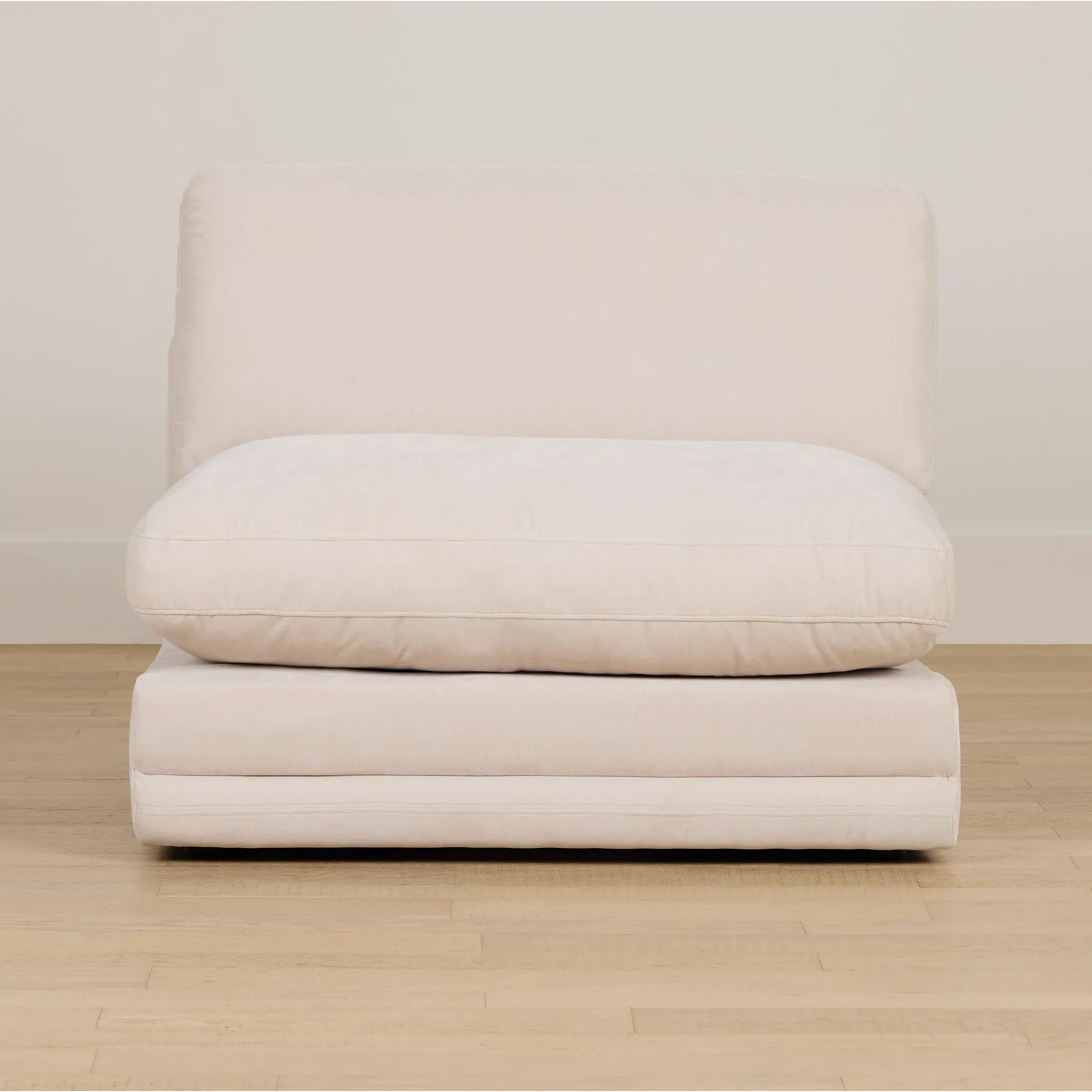 Jules Ivory Velvet Armless Chair