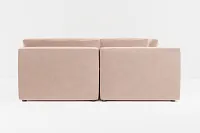 Destin Joya Light Pink Velvet 6-piece Pit Sectional