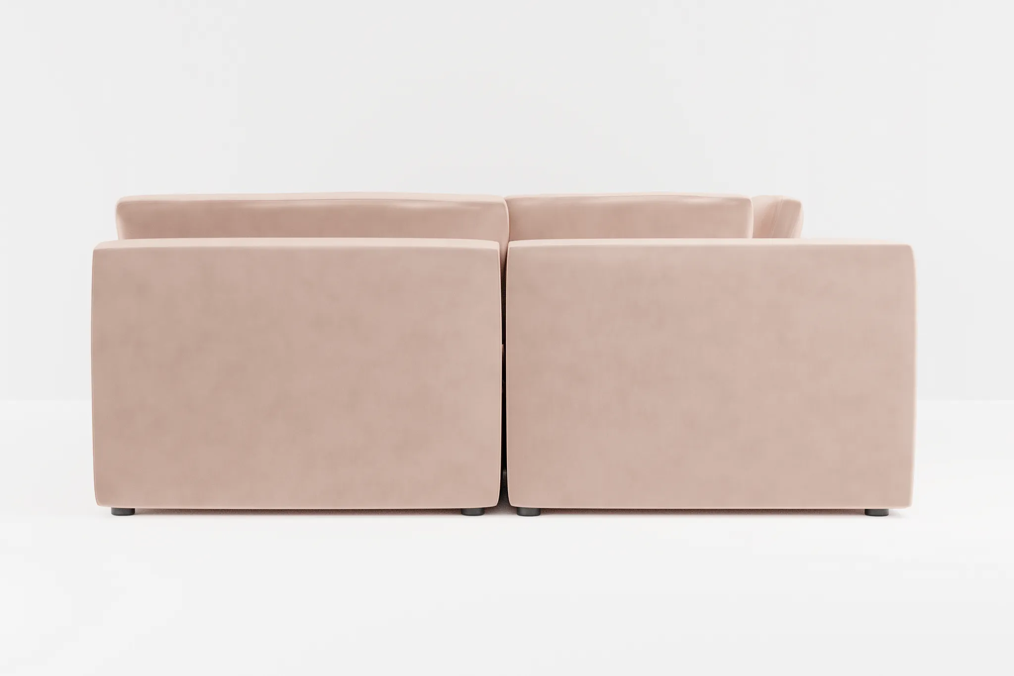 Destin Joya Light Pink Velvet 6-piece Pit Sectional