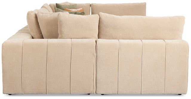 Cruz Light Beige Fabric 6-piece Pit Sectional