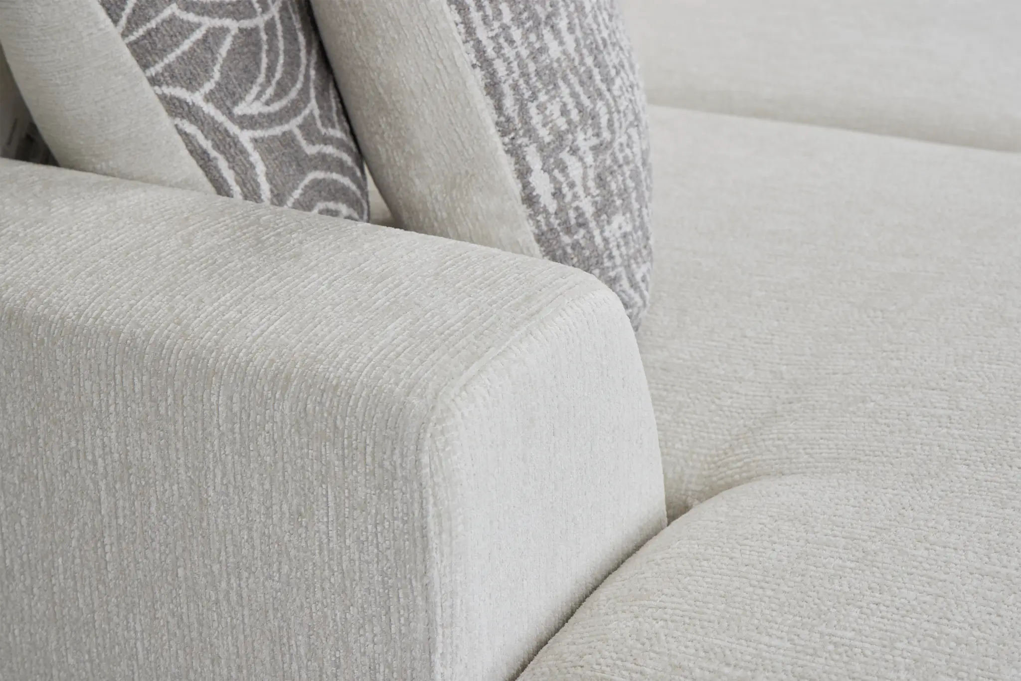 Blakely White Fabric Double Chaise Sleeper Storage Sectional Blakely White Fabric Double Chaise Sleeper Storage Sectional