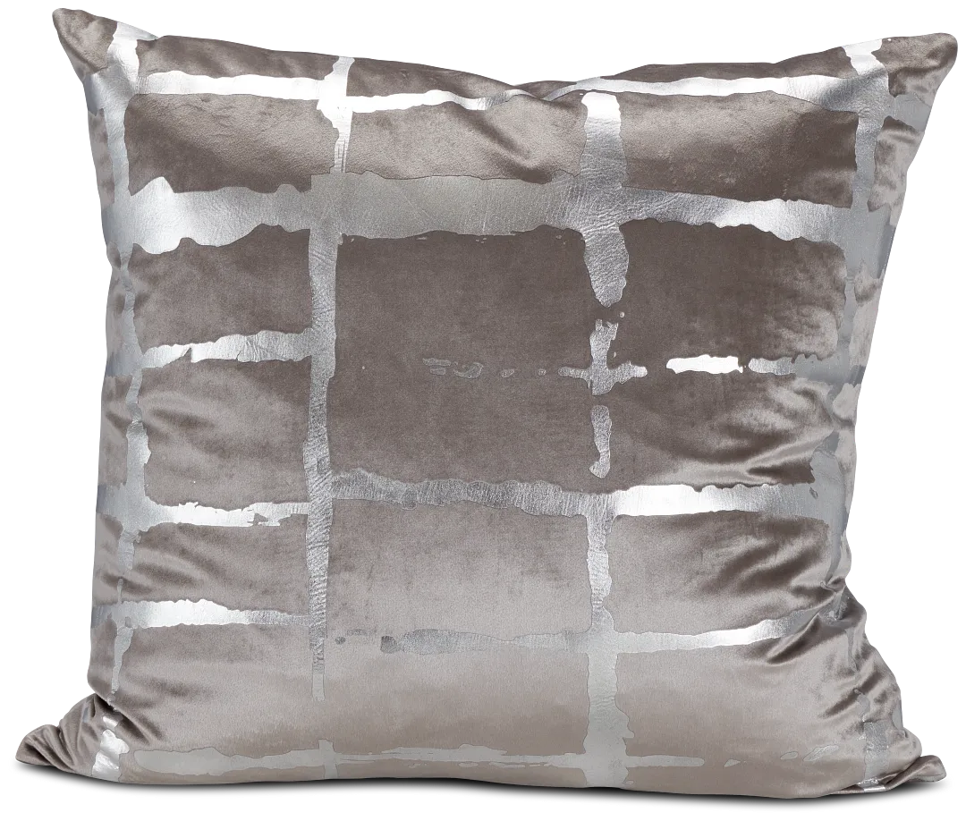 Gia Silver 22" Accent Pillow