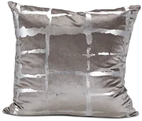 Gia Silver 22" Accent Pillow