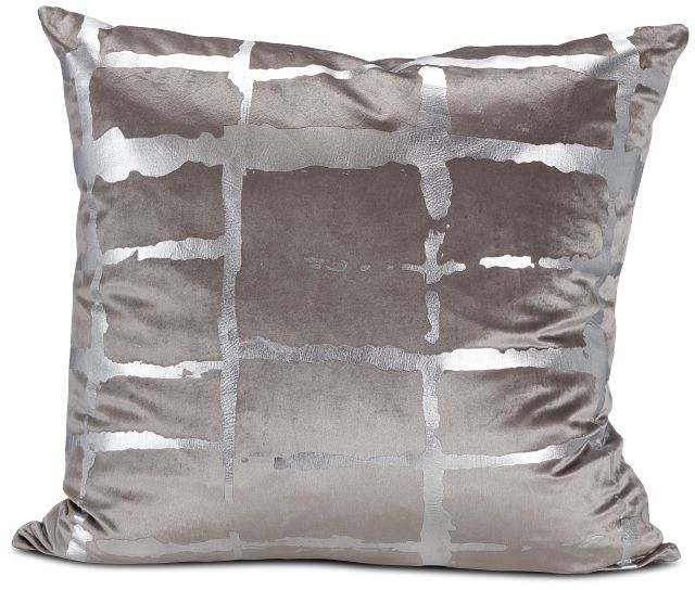 Gia Silver 22" Accent Pillow
