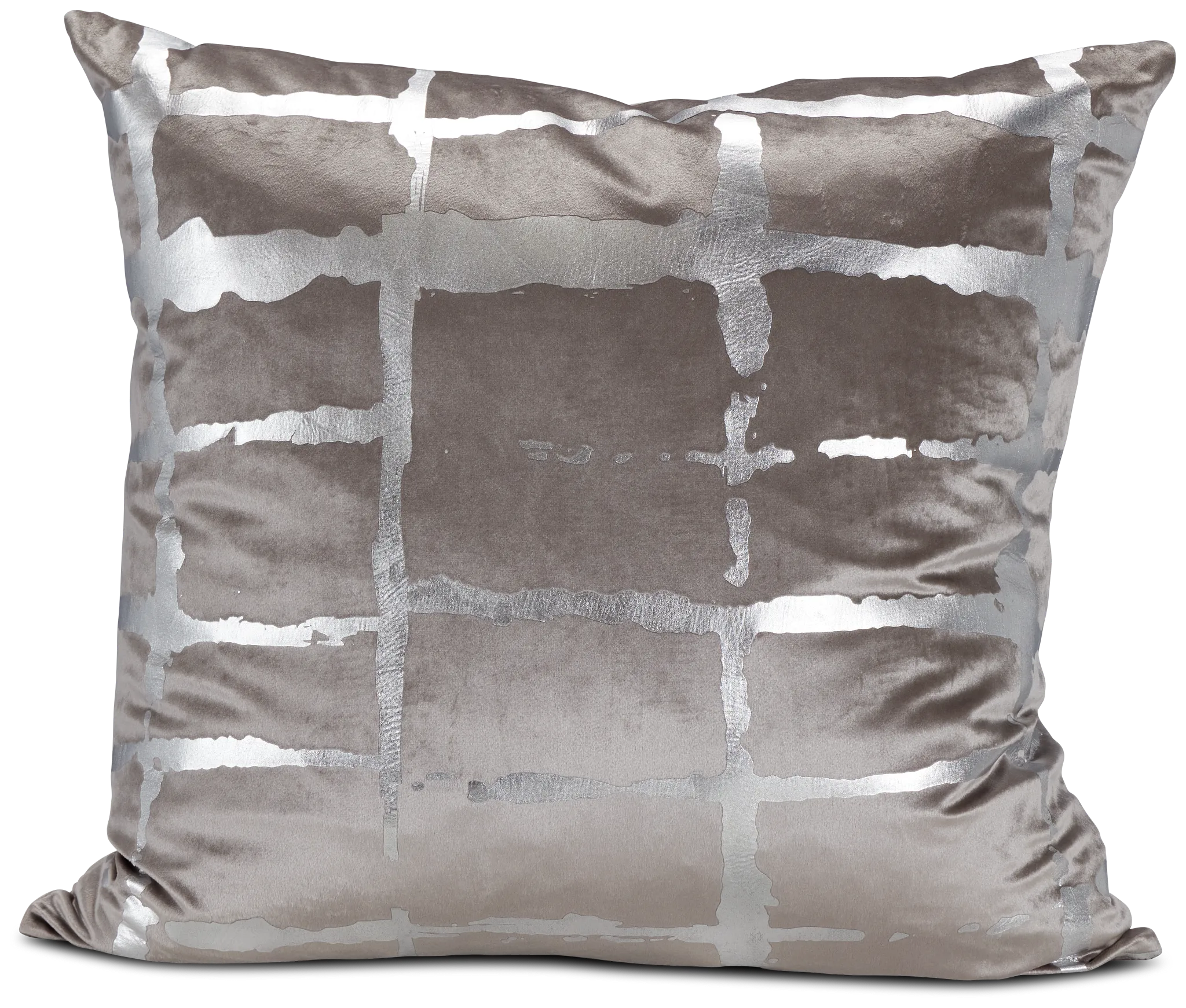 Gia Silver 22" Accent Pillow