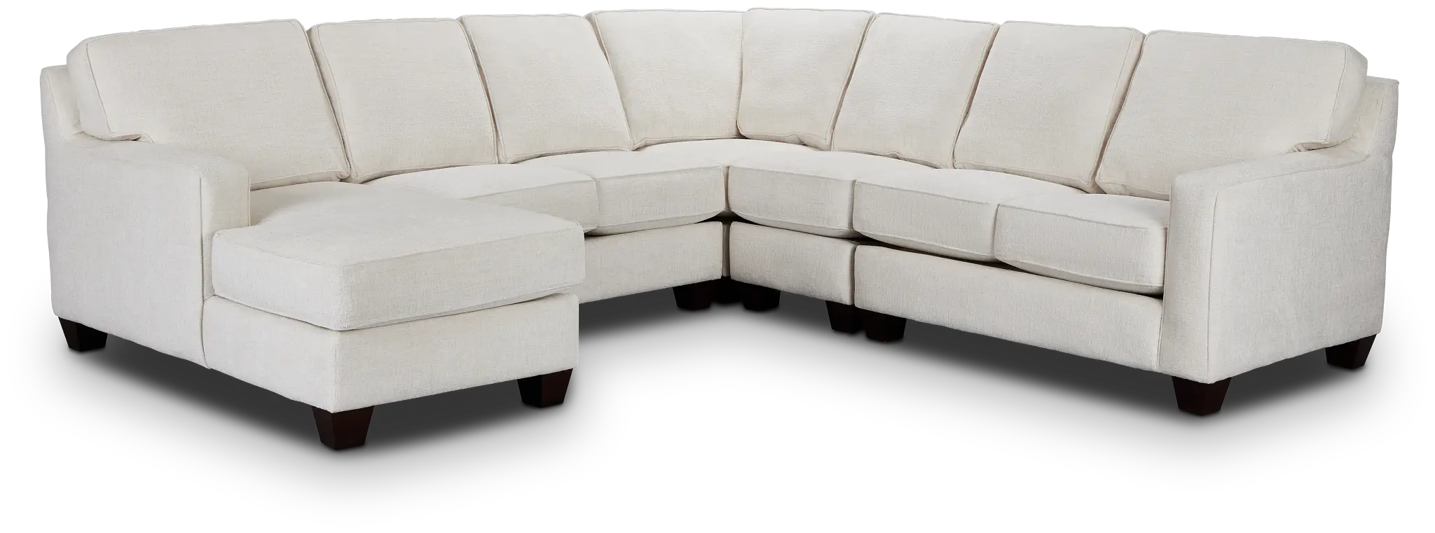 Andie White Fabric Large Left Chaise Sectional Andie White Fabric Large Left Chaise Sectional