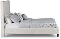 Audrey Beige Velvet Platform Bed