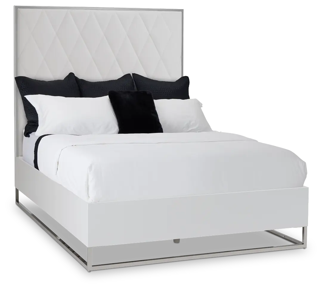 Miami White Uph Platform Bed Miami White Uph Platform Bed