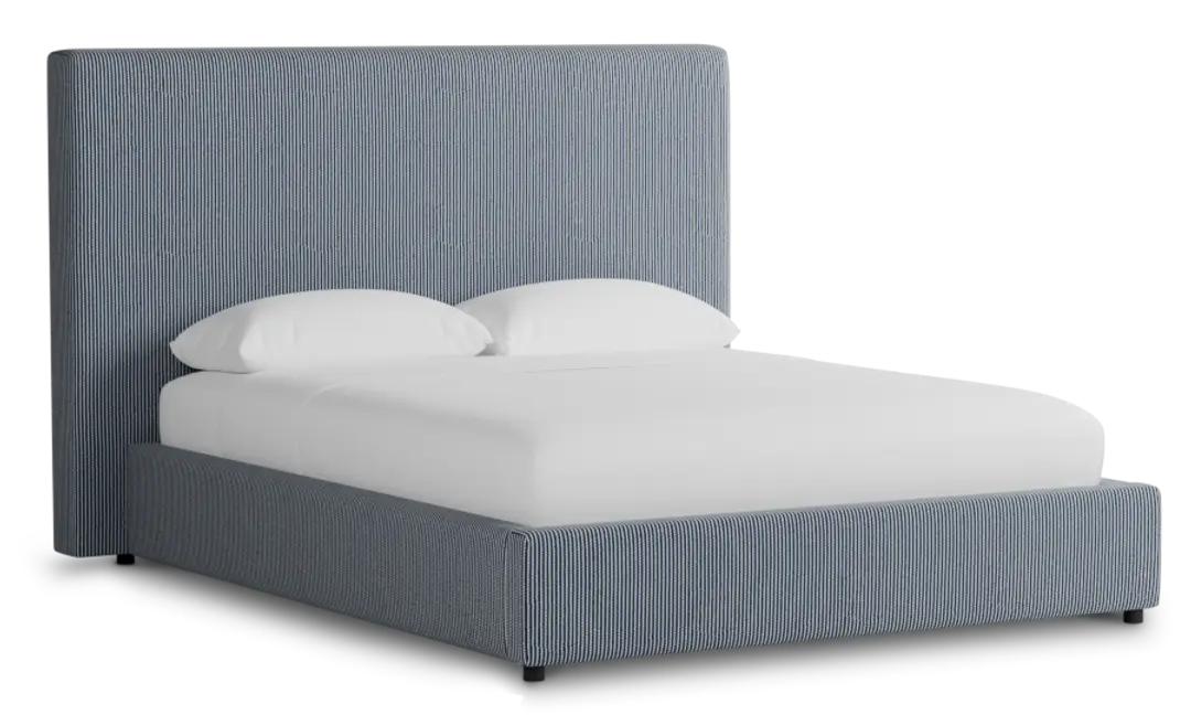 Grayton Lucy Navy 54" Upholstered Platform Bed Grayton Lucy Navy 54" Upholstered Platform Bed