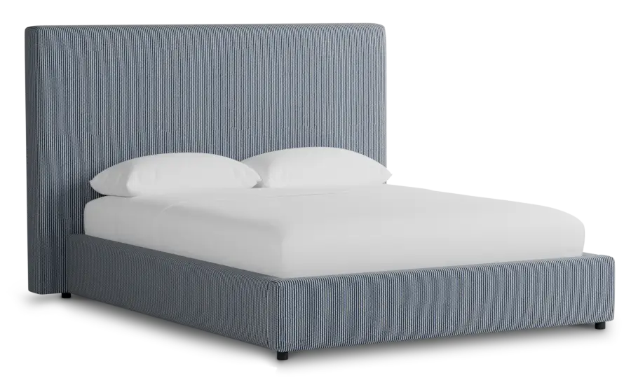 Grayton Lucy Navy 54" Upholstered Platform Bed Grayton Lucy Navy 54" Upholstered Platform Bed