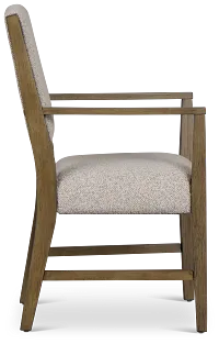 Vance Light Tone Upholstered Arm Chair