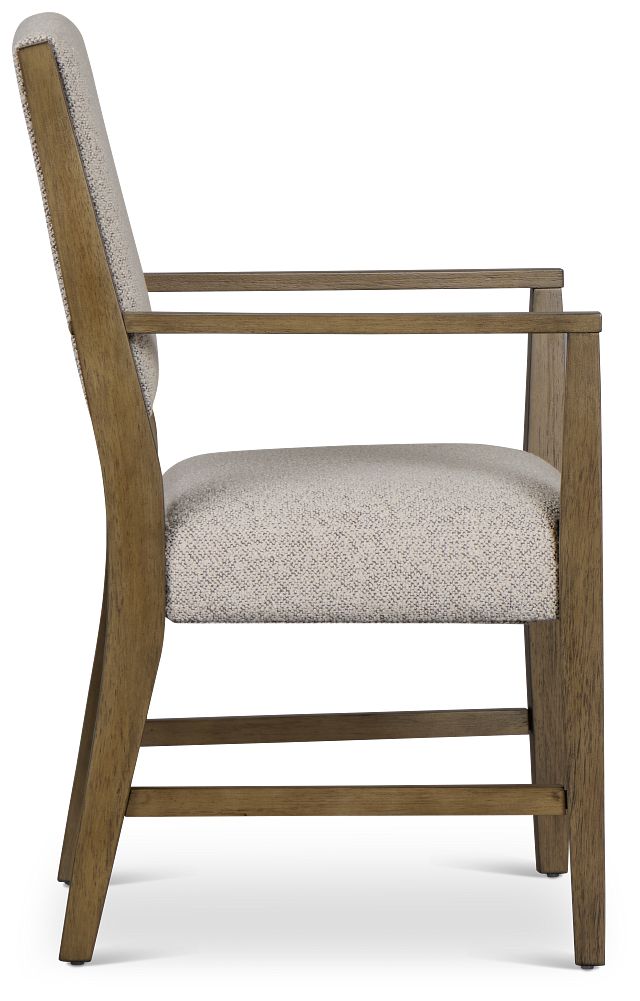 Vance Light Tone Upholstered Arm Chair