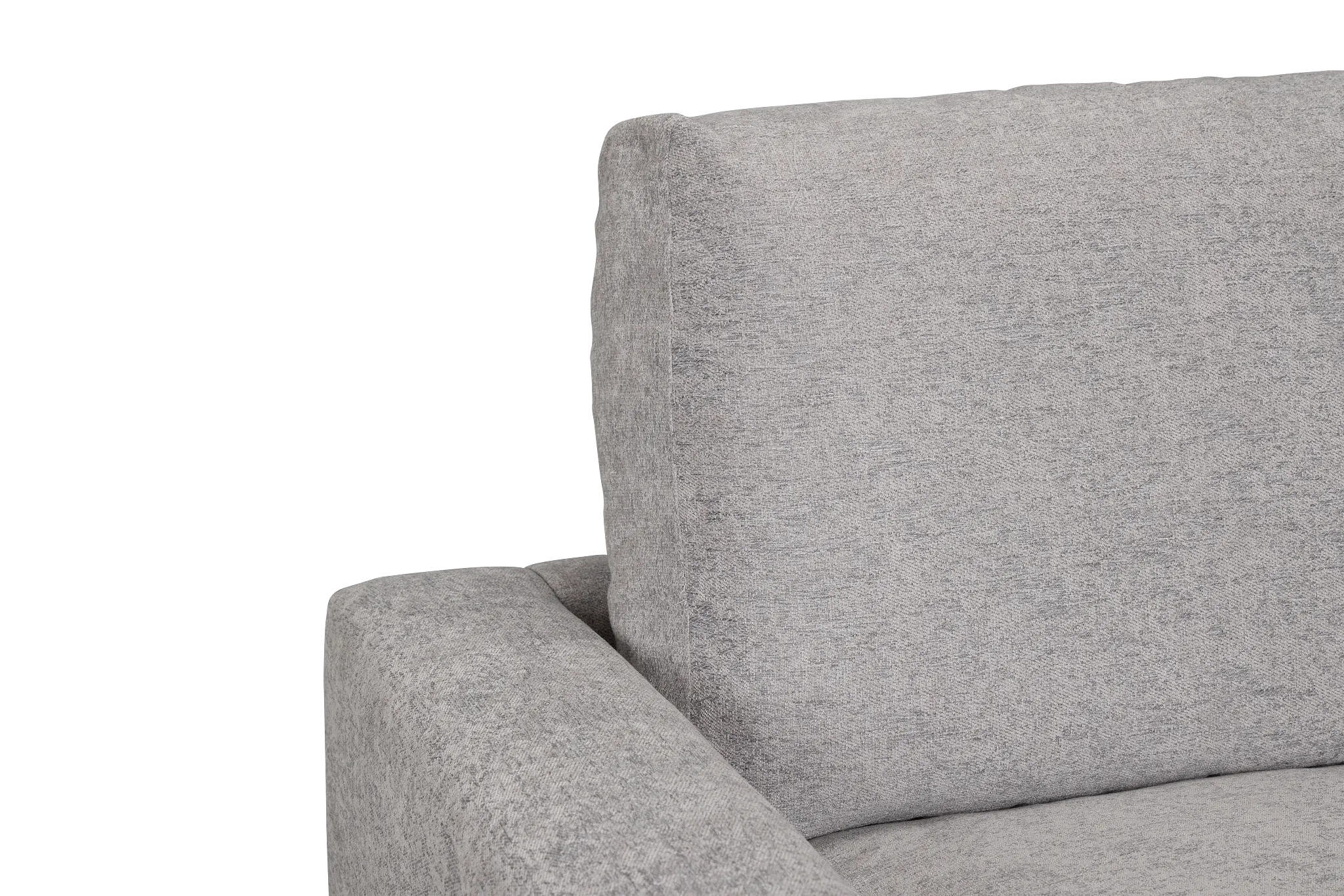 Calista Pewter Fabric Large Right Bumper Sectional