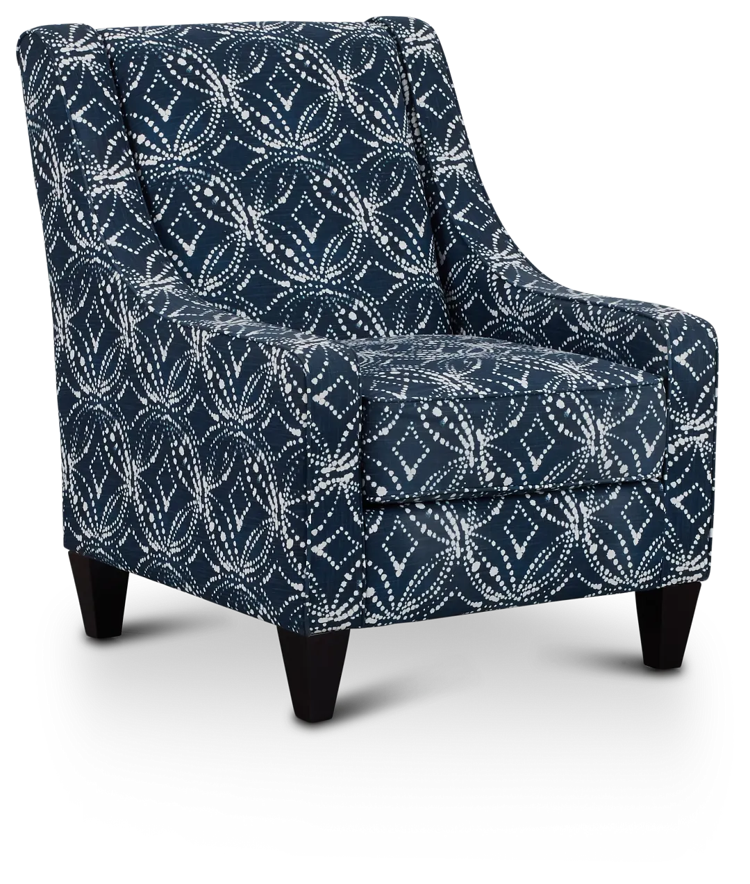 Gerardo Dark Blue Fabric Accent Chair
