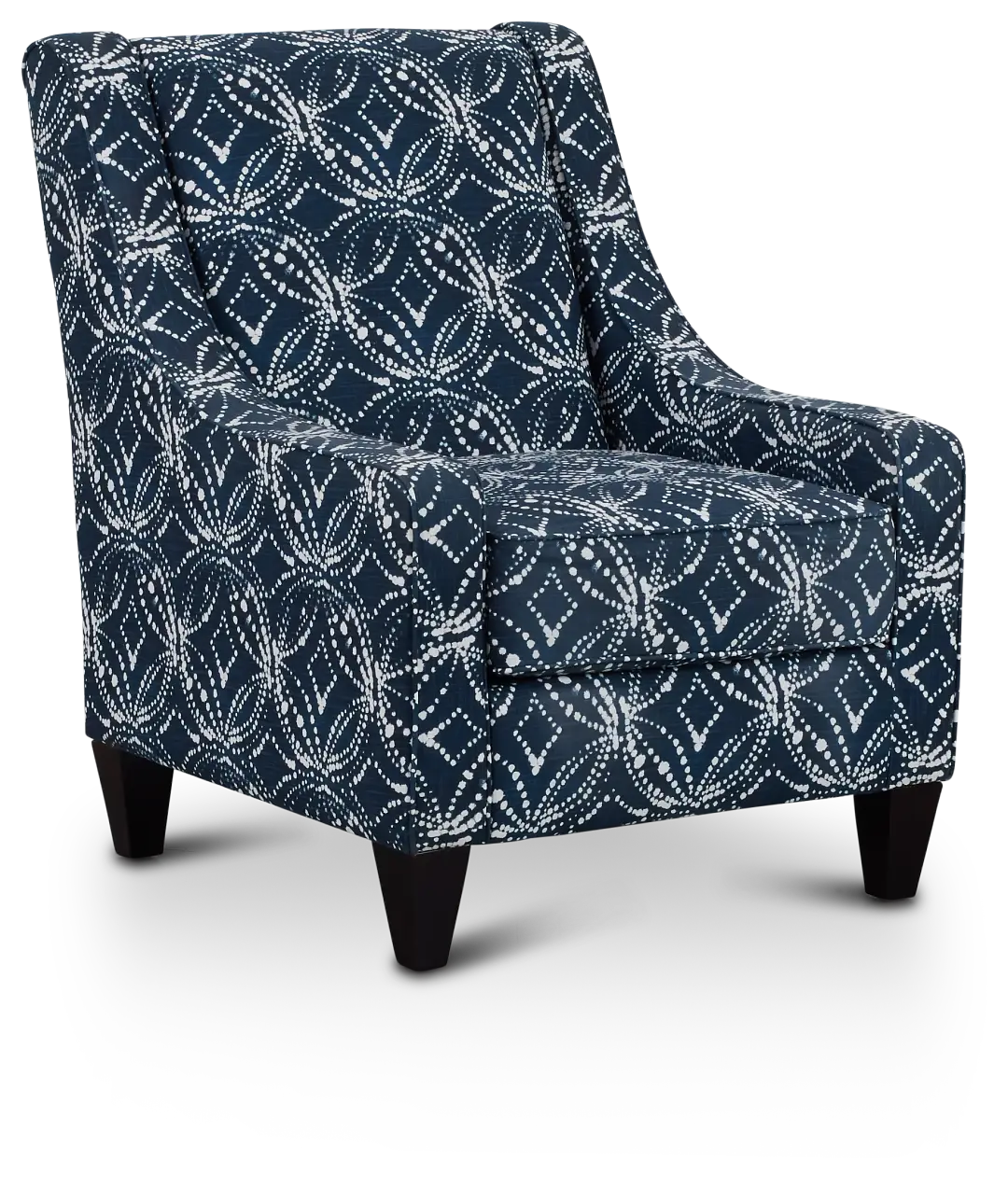 Gerardo Dark Blue Fabric Accent Chair Gerardo Dark Blue Fabric Accent Chair