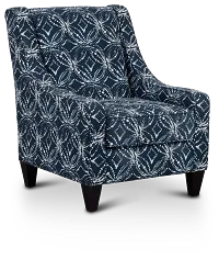 Gerardo Dark Blue Fabric Accent Chair