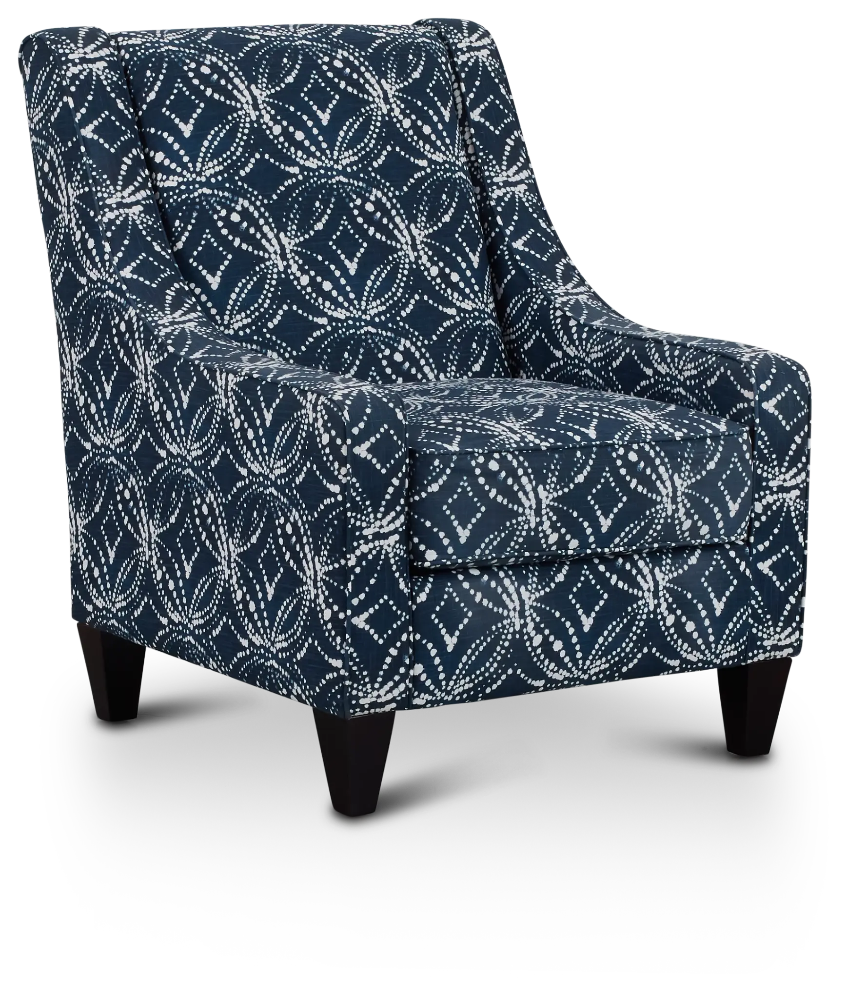 Gerardo Dark Blue Fabric Accent Chair Gerardo Dark Blue Fabric Accent Chair