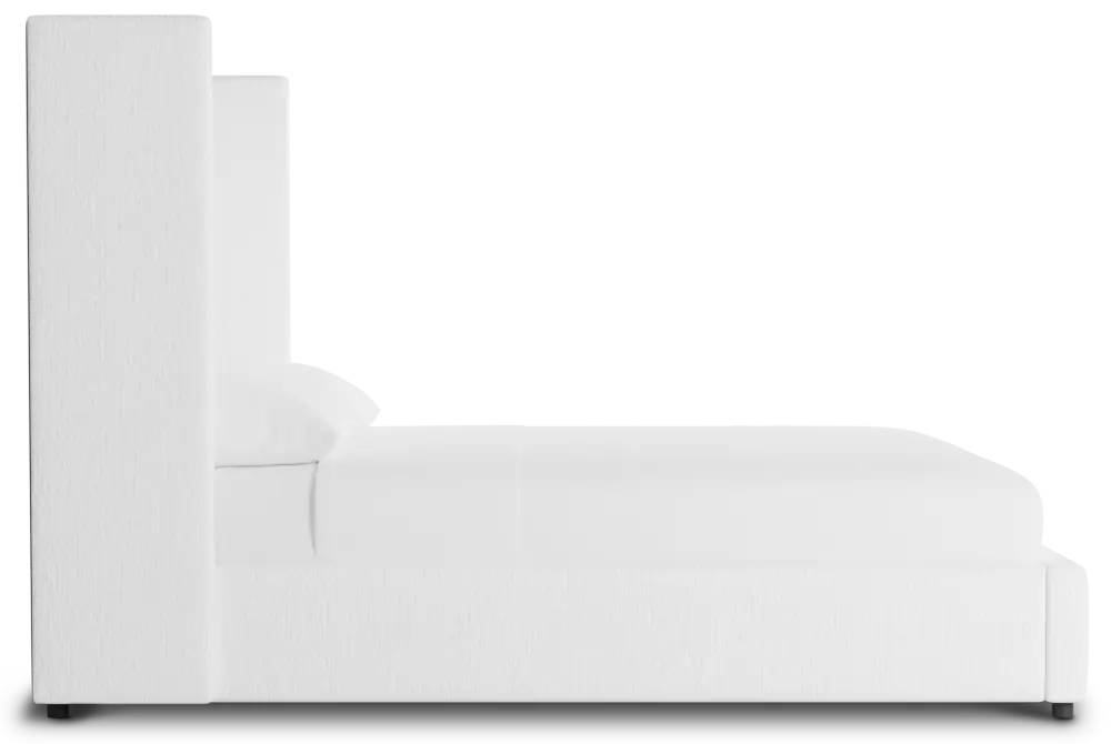 Captiva Revenue White 60" Upholstered Shelter Bed Captiva Revenue White 60" Upholstered Shelter Bed