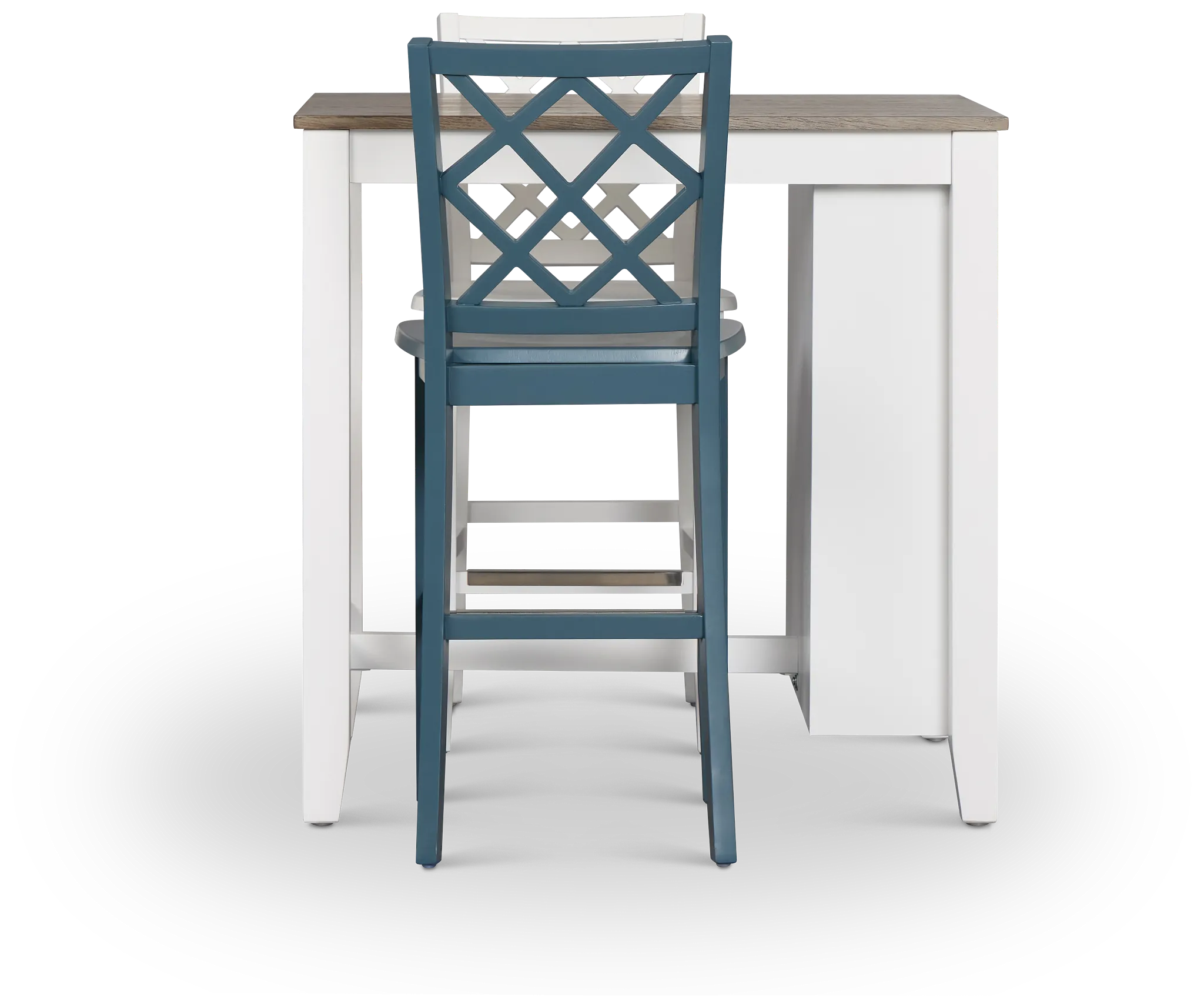 Edgartown Two-tone Storage High Table & Mixed Barstools