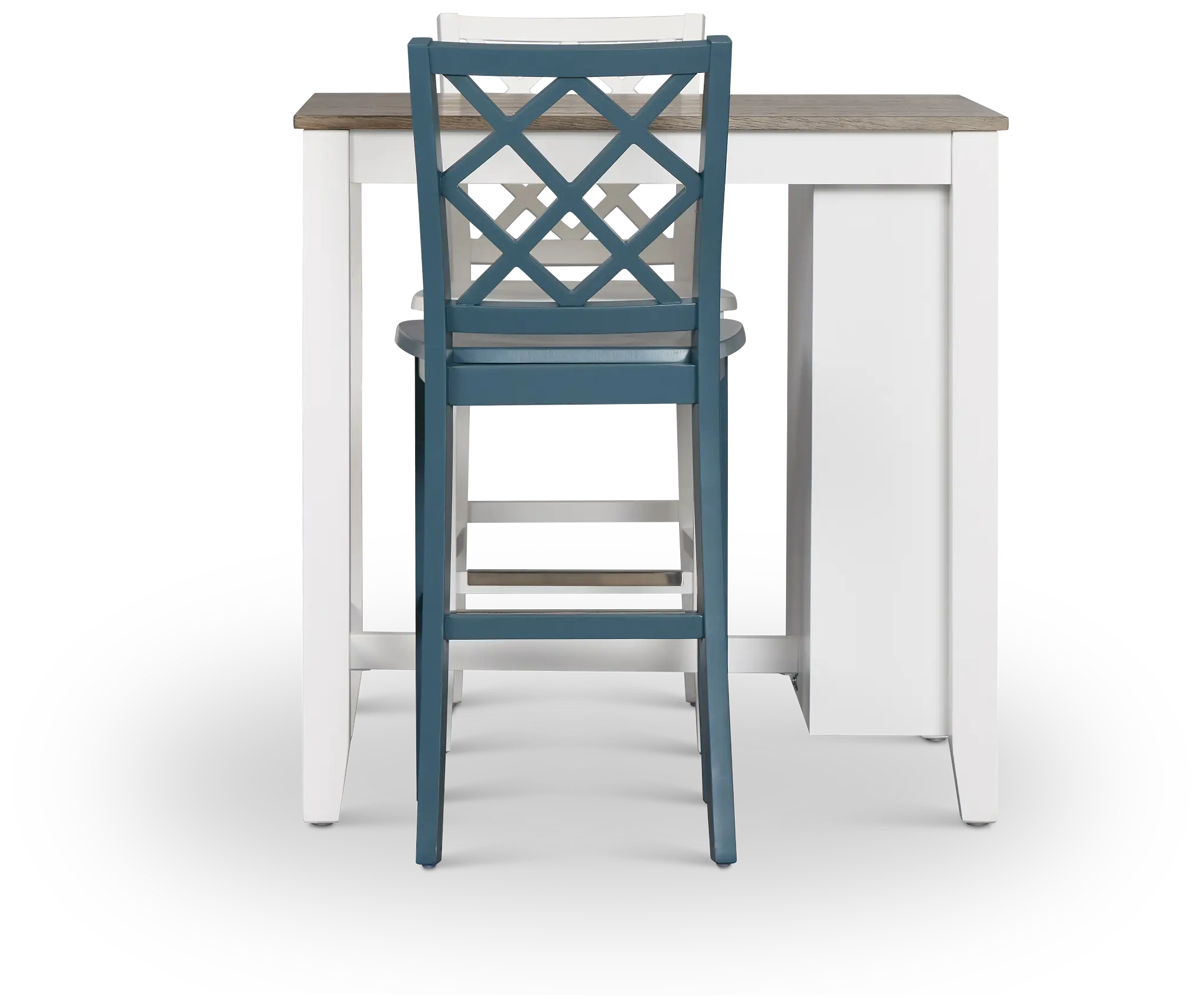Edgartown Two-tone Storage High Table & Mixed Barstools Edgartown Two-tone Storage High Table & Mixed Barstools