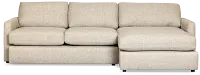 Maxwell Dark Gray Fabric Right Chaise Sectional
