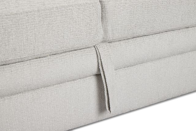 Everly Gray Fabric Double Chaise Sleeper Storage Sectional
