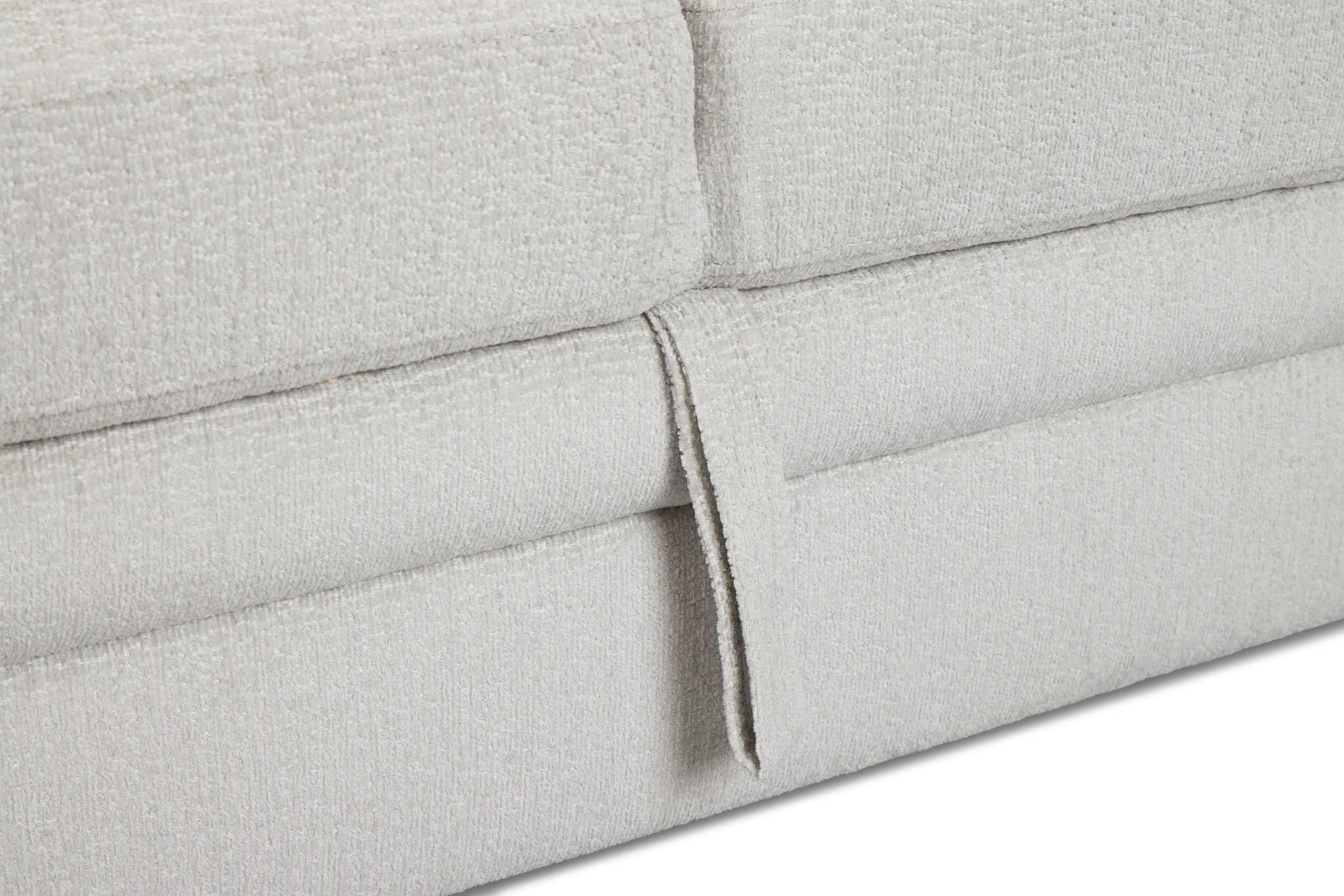 Everly Gray Fabric Double Chaise Sleeper Storage Sectional