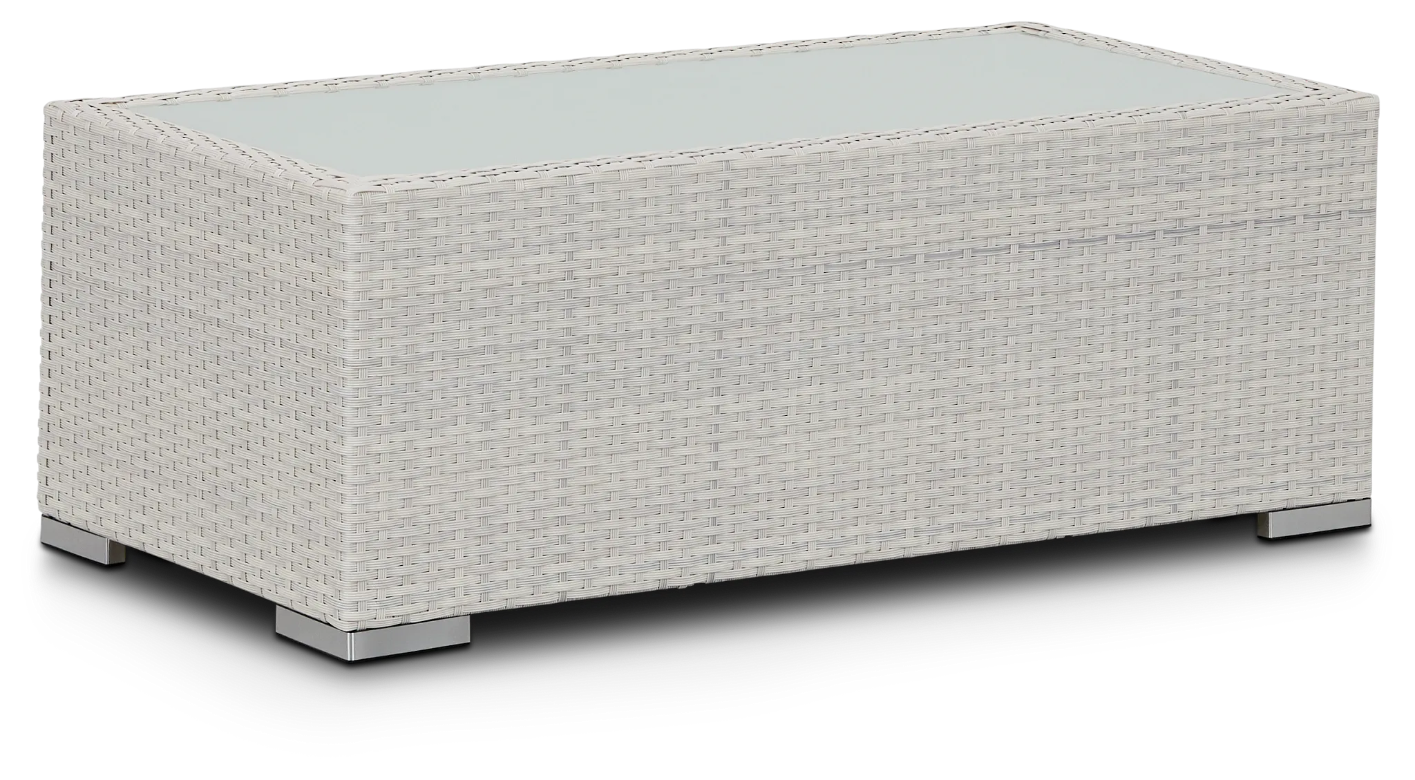 Biscayne White Rect Coffee Table