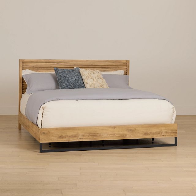 Perry Light Tone Panel Bed