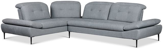 Micah Dark Gray Fabric Left Chaise Sectional
