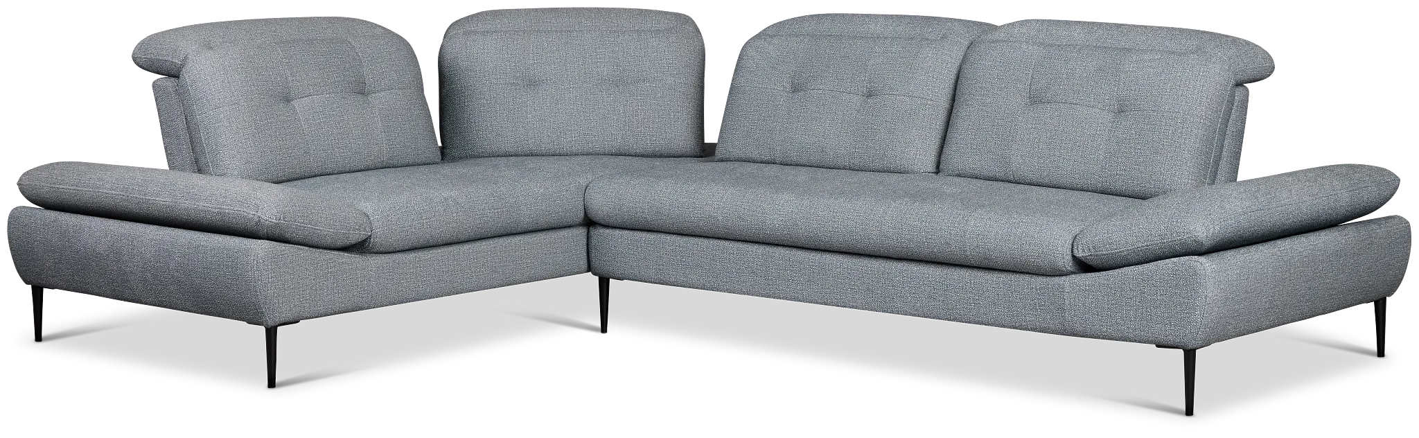 Micah Dark Gray Fabric Left Chaise Sectional