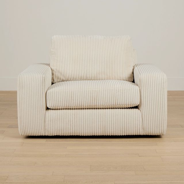 Charlie Ivory Fabric Chair