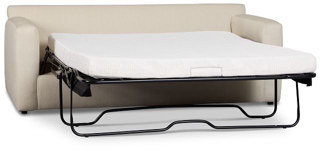 Rhodes Beige Fabric Memory Foam Sleeper