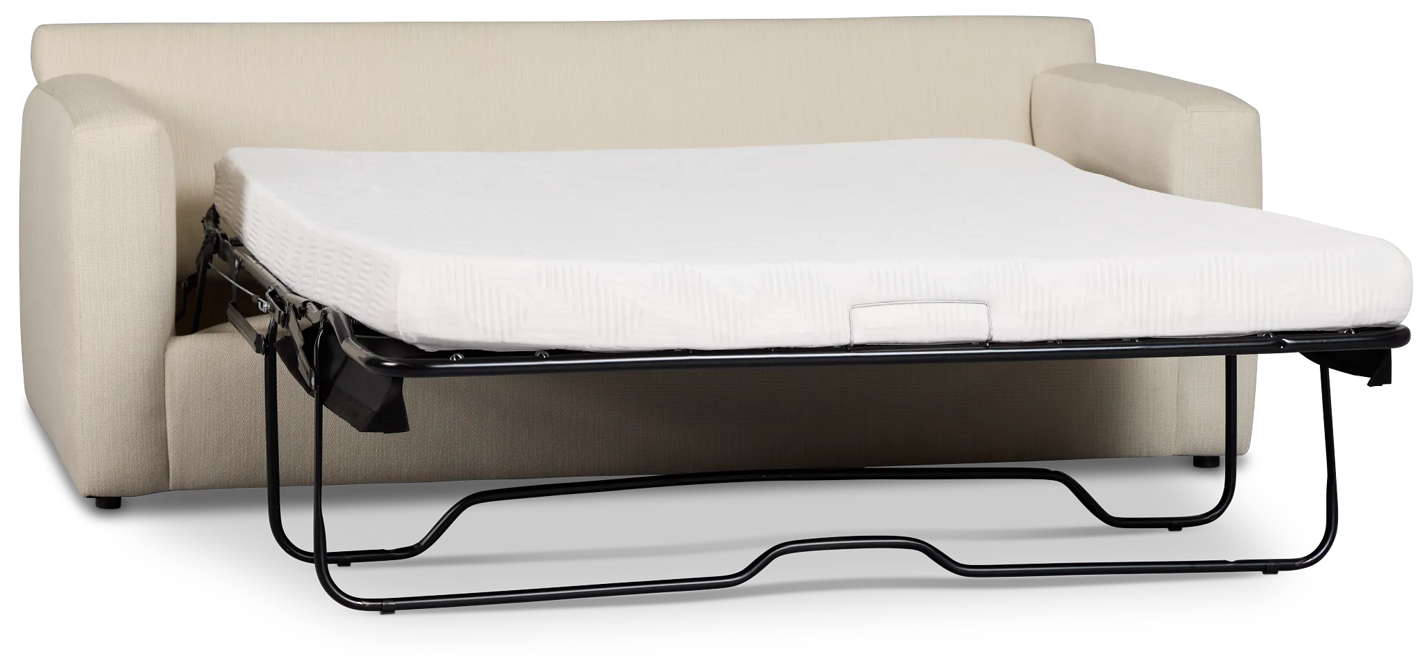 Rhodes Beige Fabric Memory Foam Sleeper