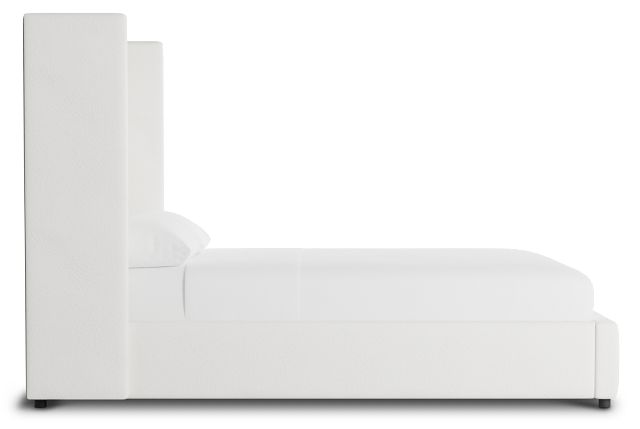 Captiva Sutton White 60" Upholstered Shelter Bed