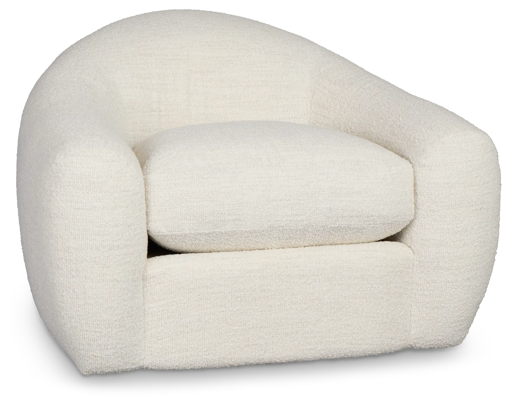 Kaya White Fabric Swivel Chair Kaya White Fabric Swivel Chair