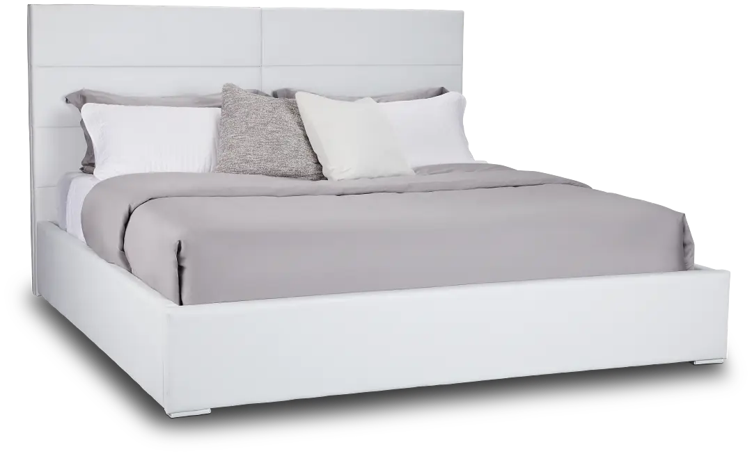 Doral White Uph Platform Bed Doral White Uph Platform Bed