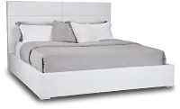 Doral White Uph Platform Bed