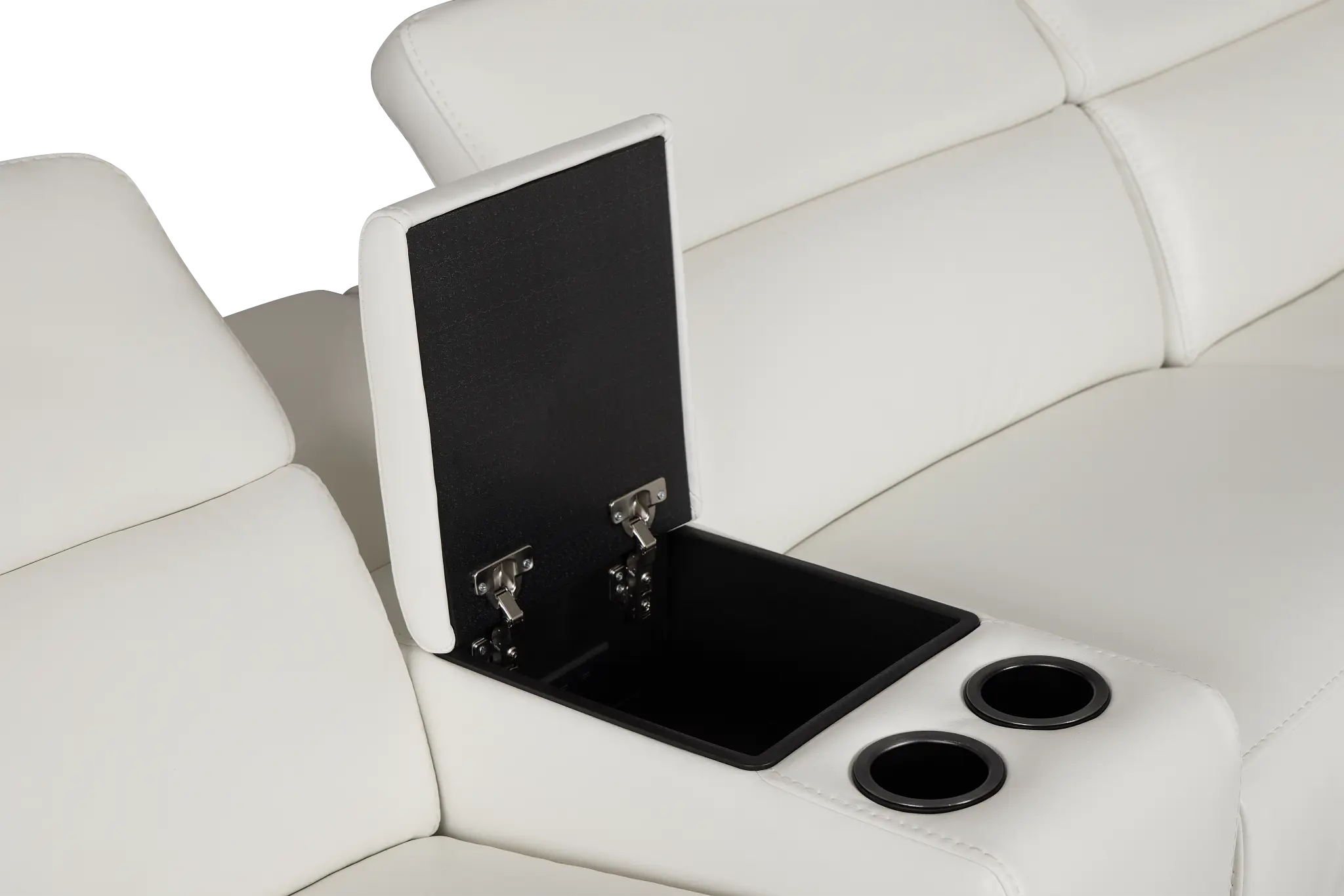Lombardy White Micro Large Dual Power Reclining Two-arm Sectional Lombardy White Micro Large Dual Power Reclining Two-arm Sectional