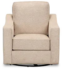 Maisie Light Brown Fabric Swivel Chair