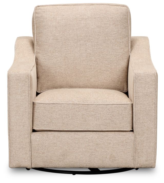 Maisie Light Brown Fabric Swivel Chair