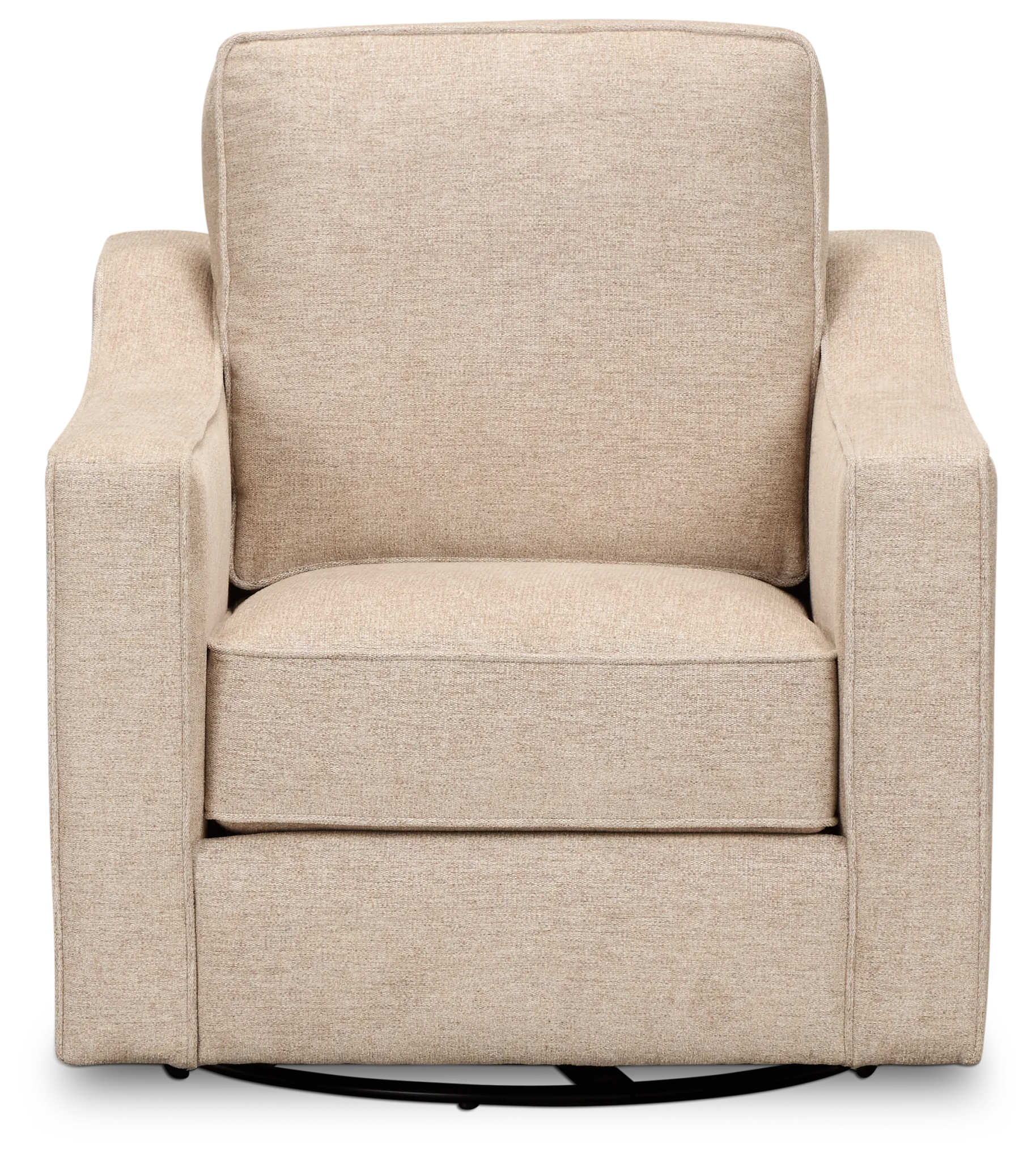 Maisie Light Brown Fabric Swivel Chair