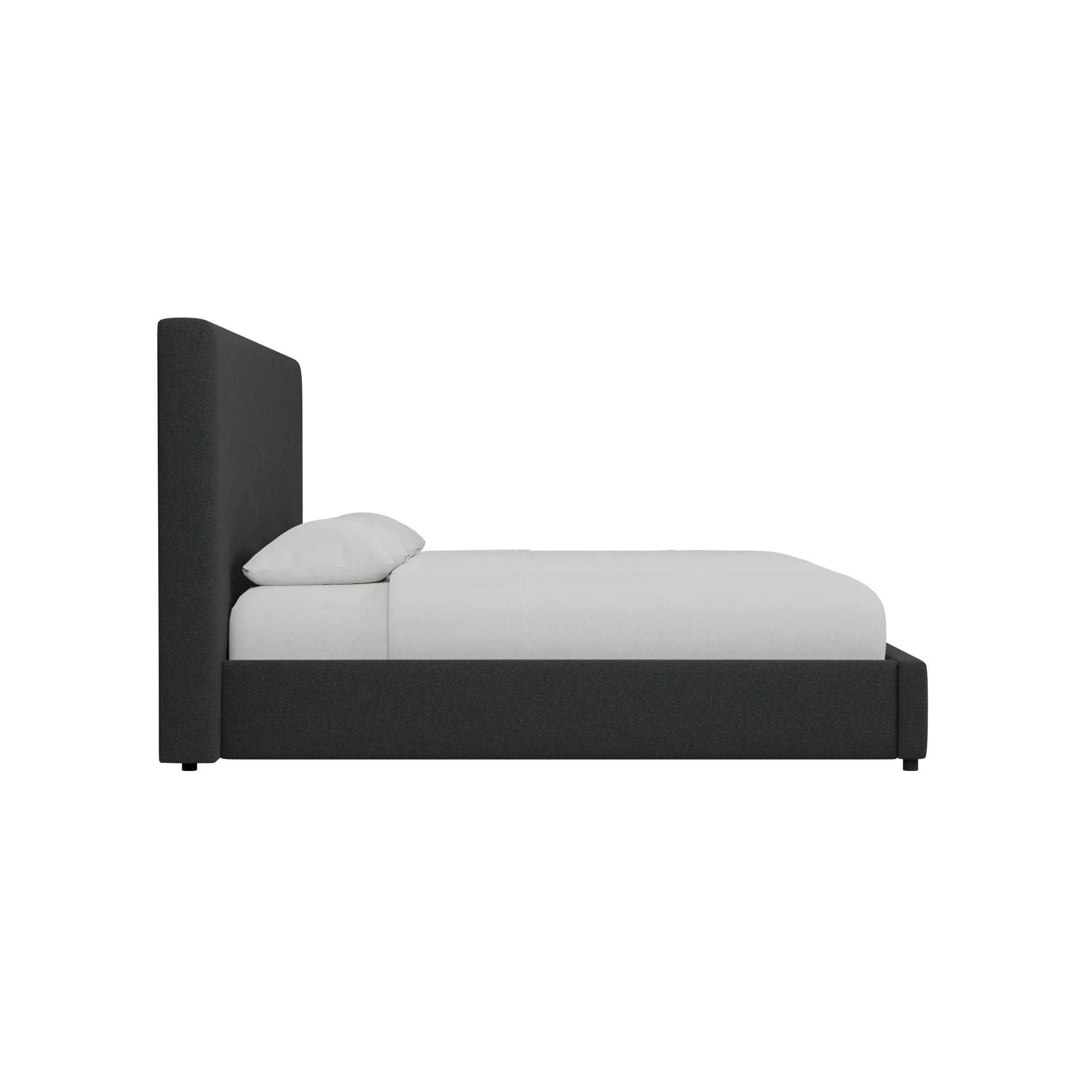 Grayton Elite Black 54" Upholstered Platform Bed