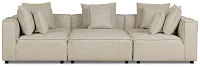 Tatum Beige Fabric 6-piece Modular Sectional