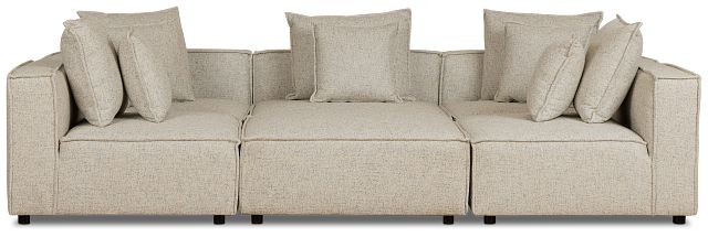 Tatum Beige Fabric 6-piece Modular Sectional